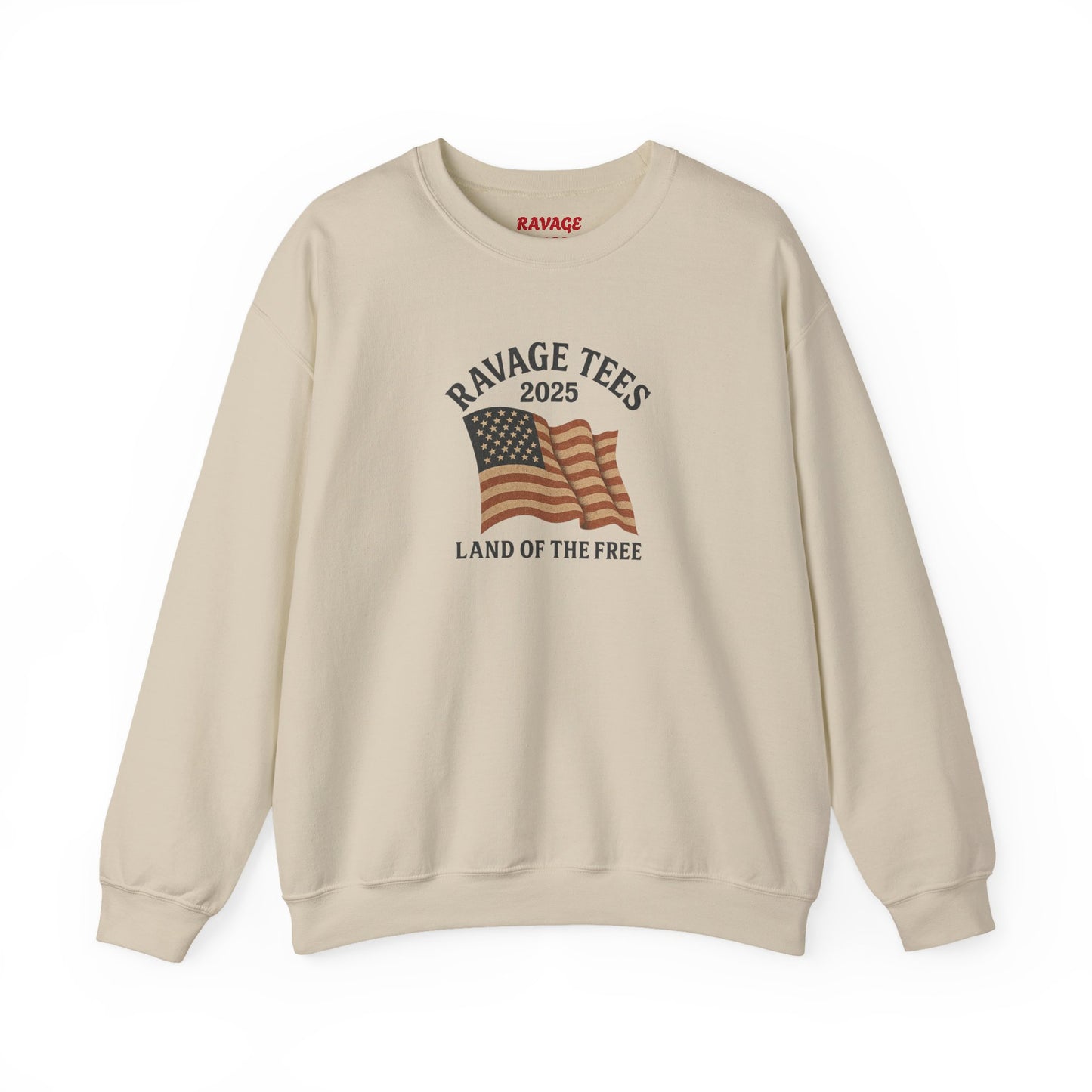 Patriotic Crewneck: "Land of the Free" Unisex Sweatshirt Gift