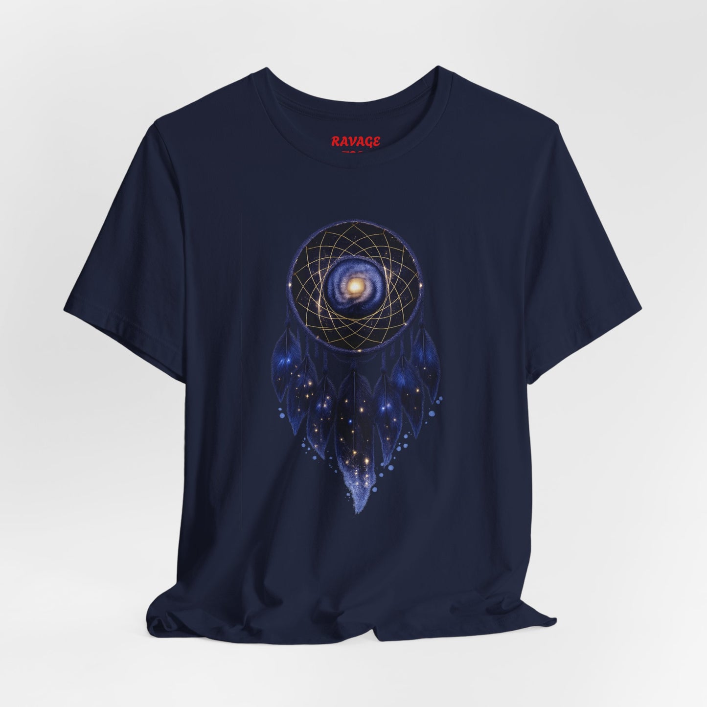 Dreamcatcher Galaxy T-Shirt — Mystical Cosmic Feather Tee
