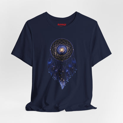 Dreamcatcher Galaxy T-Shirt — Mystical Cosmic Feather Tee