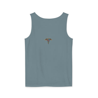 Tattooed Nurse Garment-Dyed Tank Top, Gift for Nurses, Casual Summer Wear