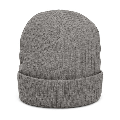 Embroidered Ribbed Beanie — SHUTTIEMAN EST 2001 Knit Hat