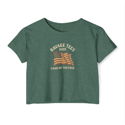 RAVAGE Crop Top: "Land of the Free"