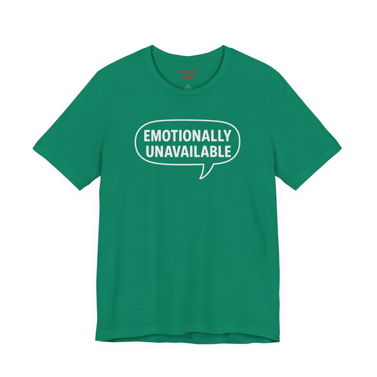 Emotionally Unavailable Unisex T-Shirt – Funny Graphic Tee, Trendy Minimalist Statement Shirt for Men & Women