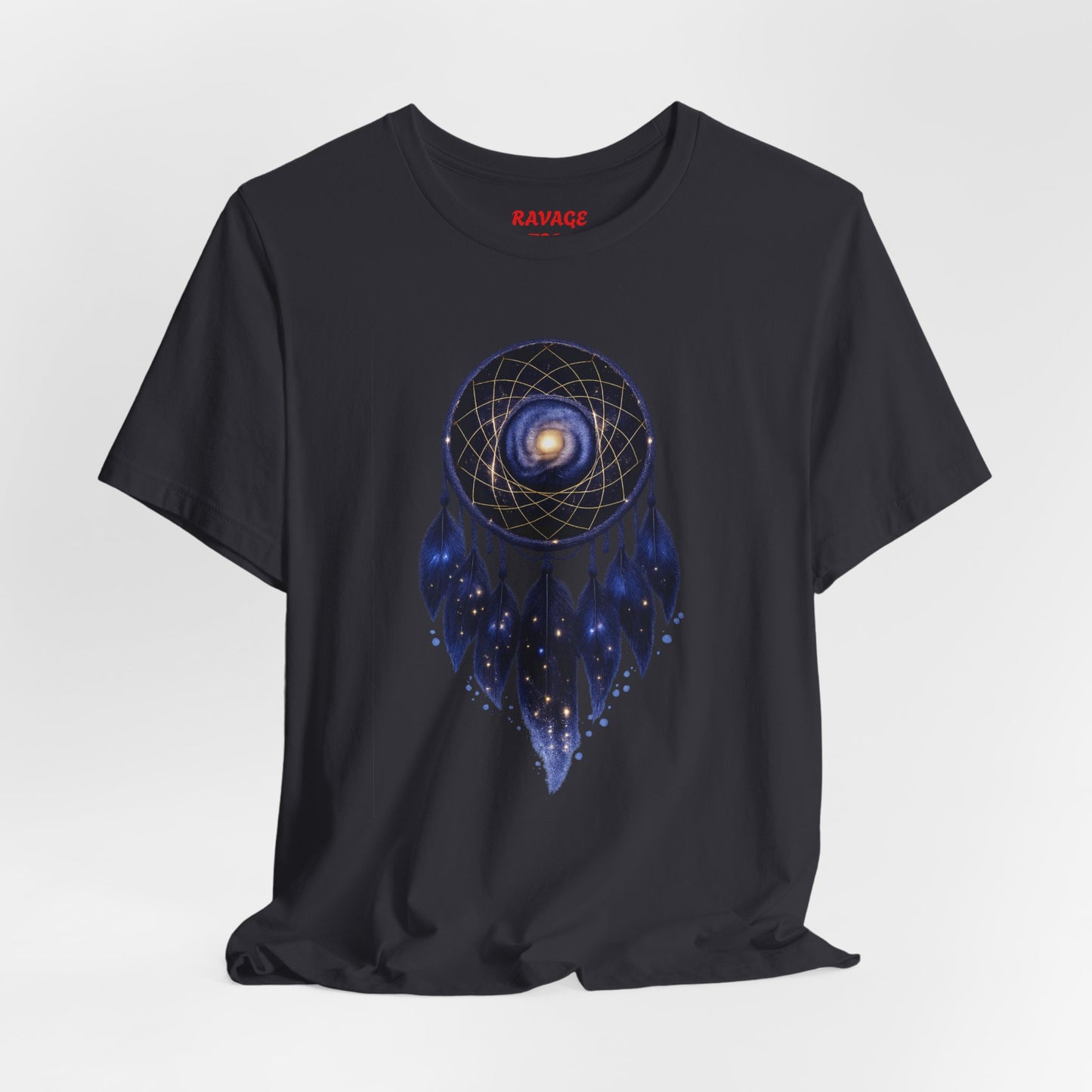 Dreamcatcher Galaxy T-Shirt — Mystical Cosmic Feather Tee