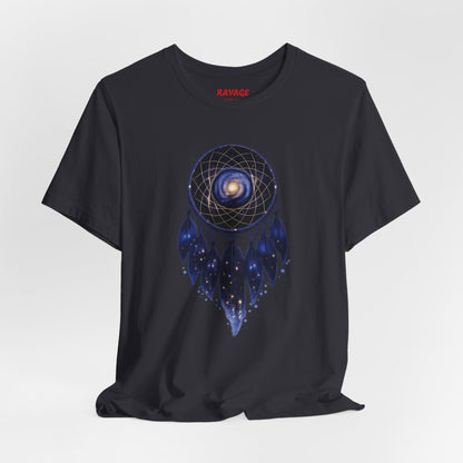 Dreamcatcher Galaxy T-Shirt — Mystical Cosmic Feather Tee
