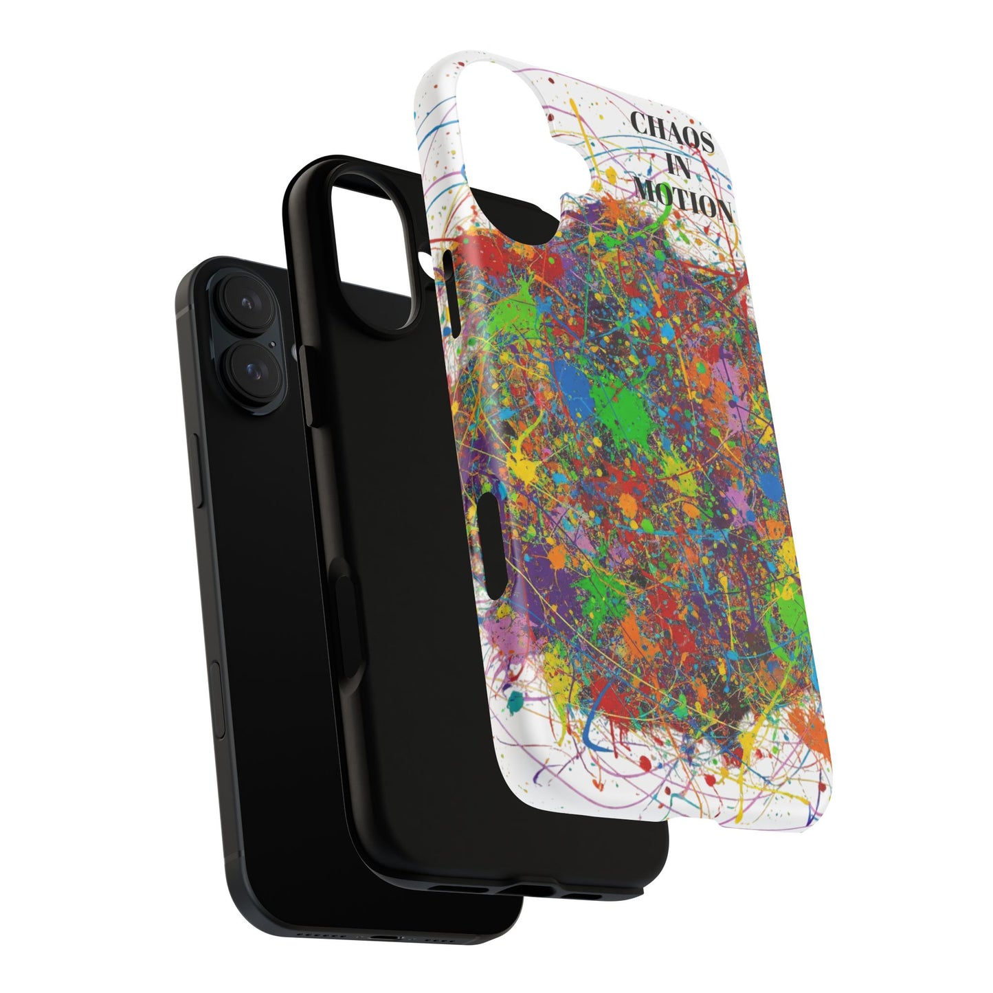 Vibrant Tough Phone Case with Abstract Design – Chaos in Motion Phone Case