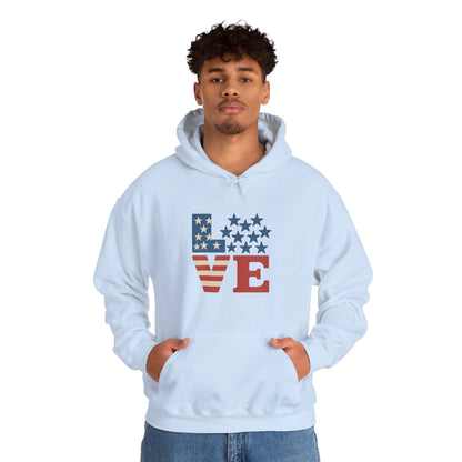 Unisex Hooded Sweatshirt with 'LOVE' Design - Cozy Gift for Friends, Valentine's Day, Casual Wear, Relaxation, Everyday Use