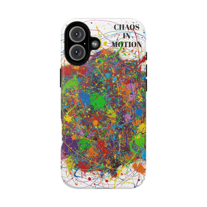 Vibrant Tough Phone Case with Abstract Design – Chaos in Motion Phone Case