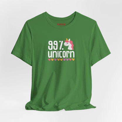 99% Unicorn Tee: Funny, Whimsical Graphic T-Shirt for All Ages