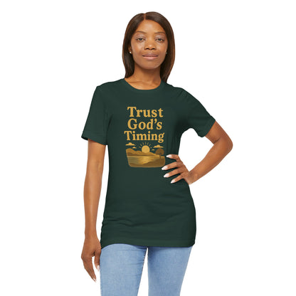 Unisex Inspirational Tee - Trust God's Timing, Relaxed Fit T-Shirt, Motivational Shirt for Everyday Wear, Plus Size Available, Gifts [...]
