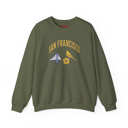 RAVAGE San Francisco - City Vibe Sweatshirt | Unisex Cardinal Crewneck, Cozy Fall Fashion, Casual Wear, Bird Lover Gift Idea
