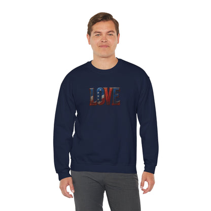 Patriotic Love Sweatshirt | Unisex Crewneck, Cozy Top for Celebrations, Gifts, Independence Day, Casual Style, Everyday Comfort