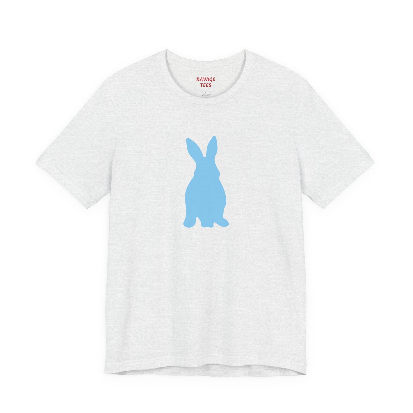 Minimal Blue Bunny Graphic Tee | Unisex Cotton T-Shirt