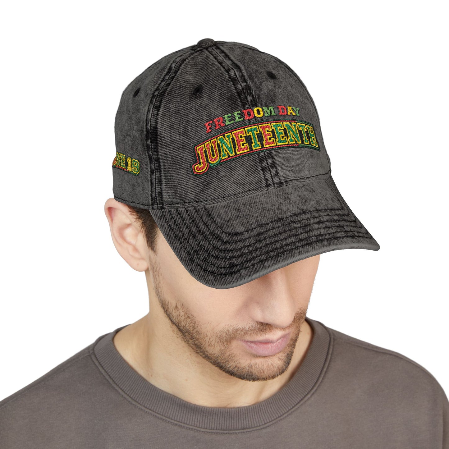 Vintage Embroidered Juneteenth — Freedom Day Cap