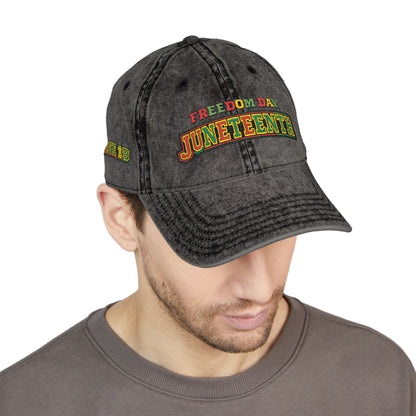 Vintage Embroidered Juneteenth — Freedom Day Cap