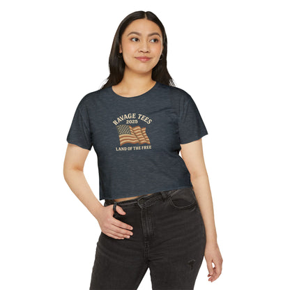 RAVAGE Crop Top: "Land of the Free"