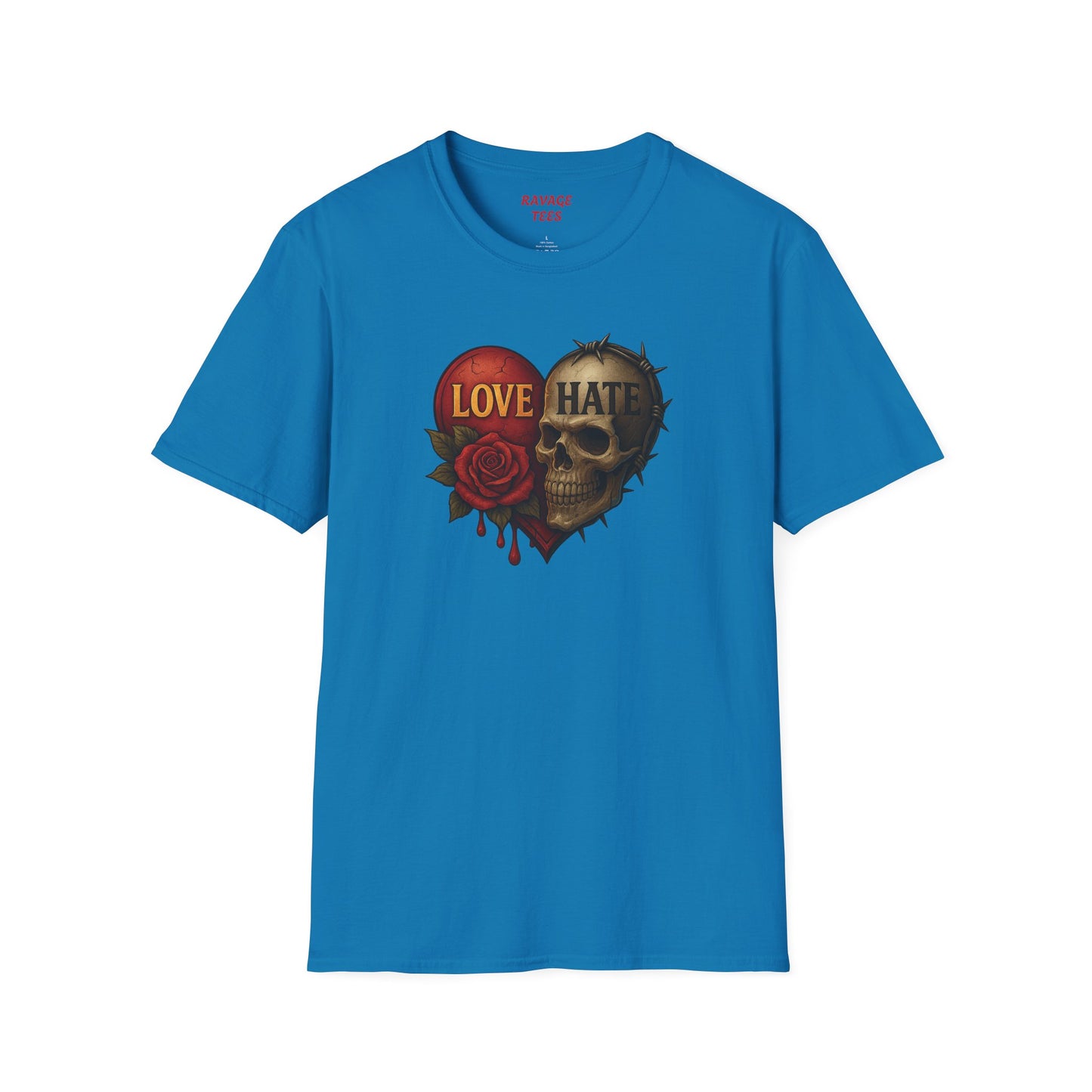 Love & Hate Skull Graphic Tee