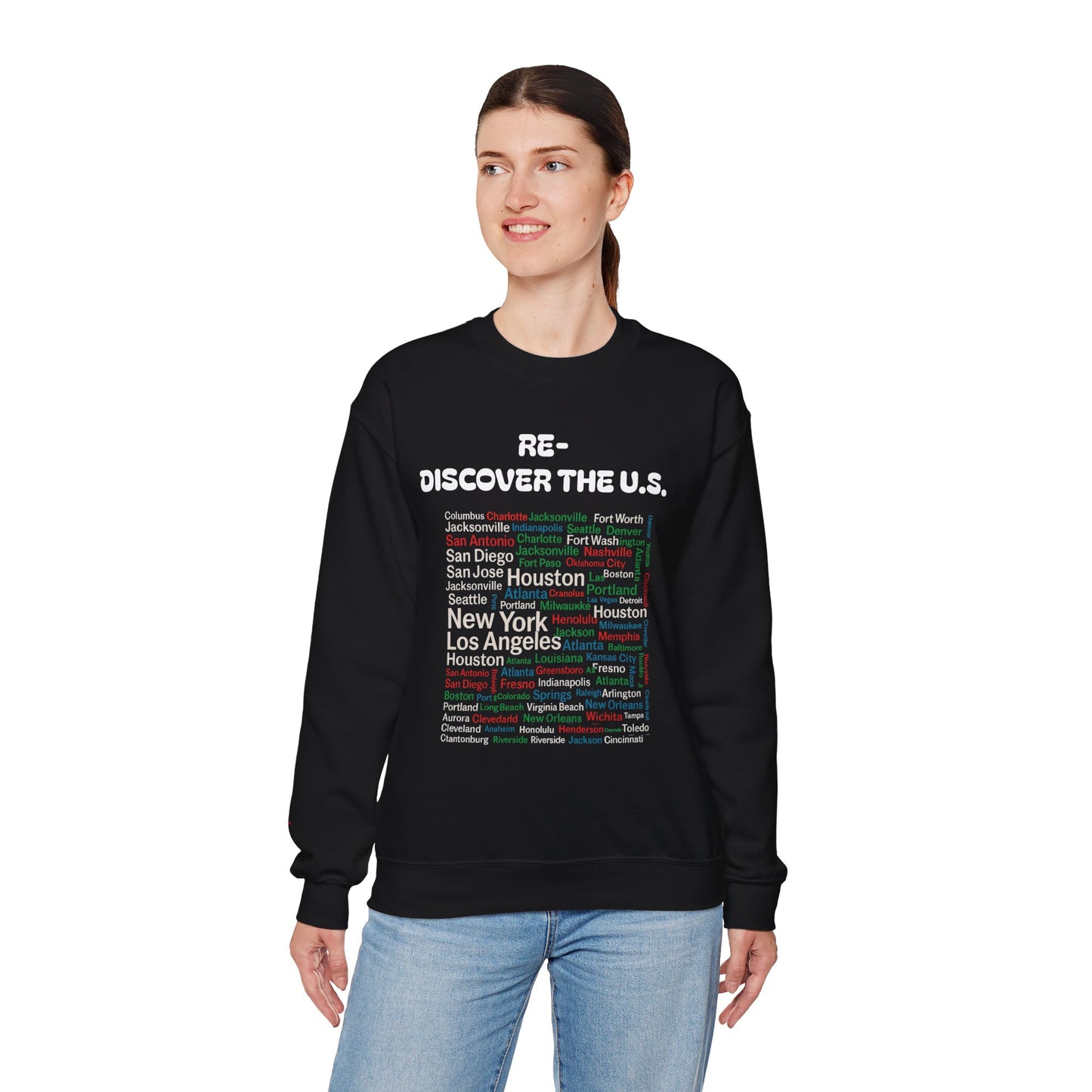 City Map Crewneck Sweatshirt, Cozy Urban Style for Travel Lovers or Travel Enthusiasts