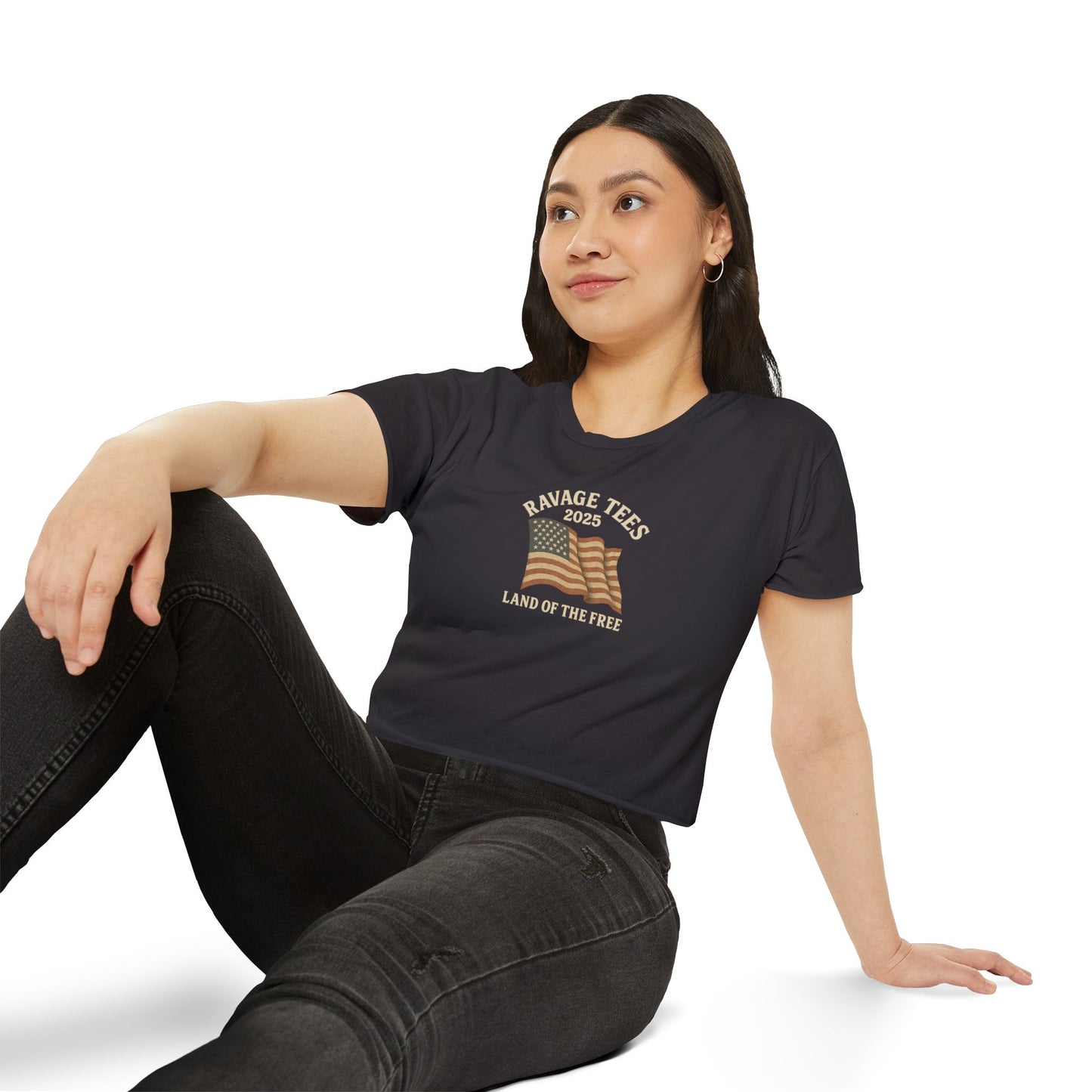 RAVAGE Crop Top: "Land of the Free"