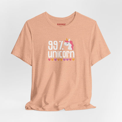 99% Unicorn Tee: Funny, Whimsical Graphic T-Shirt for All Ages