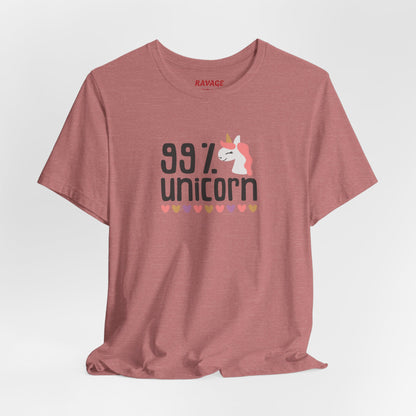 99% Unicorn Tee: Funny, Whimsical Graphic T-Shirt for All Ages