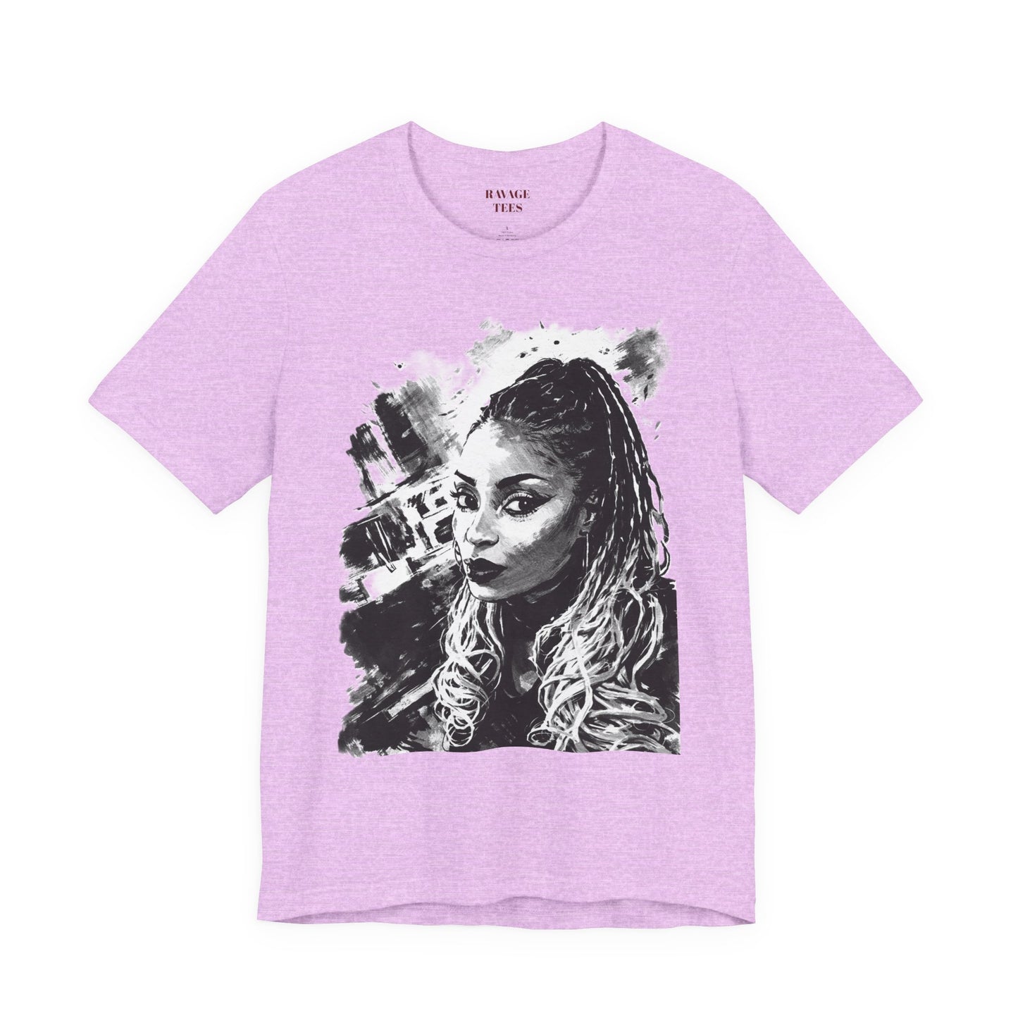 Personalize Black & White Ink Print T-Shirt