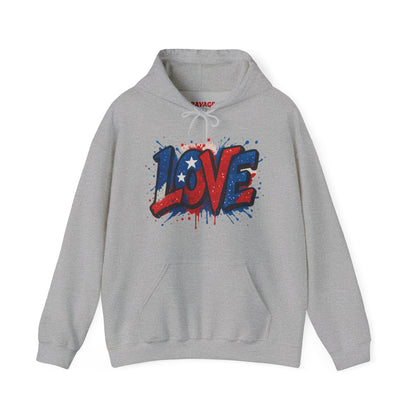 Unisex Hooded Sweatshirt with 'LOVE' Design - Cozy Gift for Friends, Valentine's Day, Casual Wear, Relaxation, Everyday Use