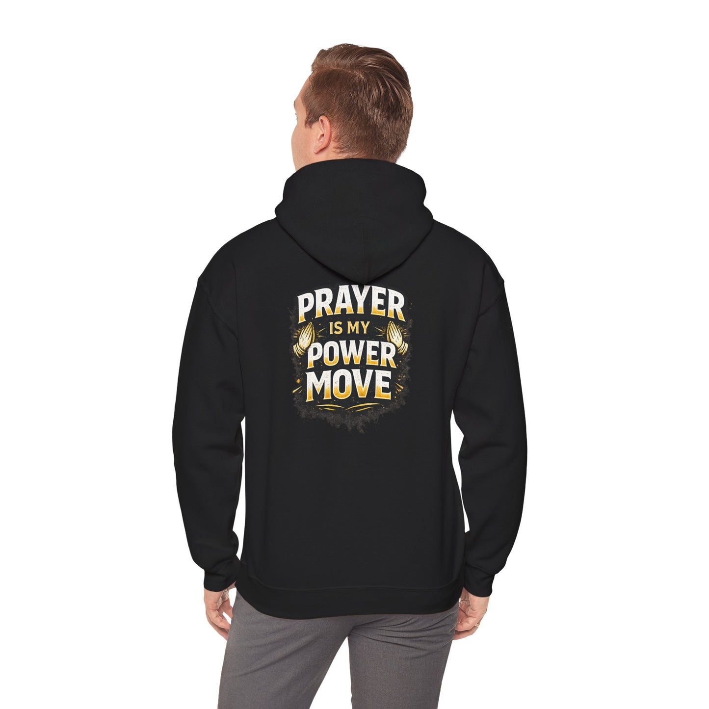 Prayer Is My Power Move Hoodie — Christian Cross Graphic Hoodie