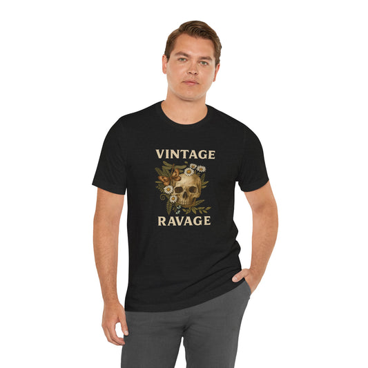 Vintage Skull Graphic Tee, Unisex Skull Shirt, Alternative Fashion, Edgy Vintage T-Shirt, Casual Streetwear Tee, Gift for Him/Her