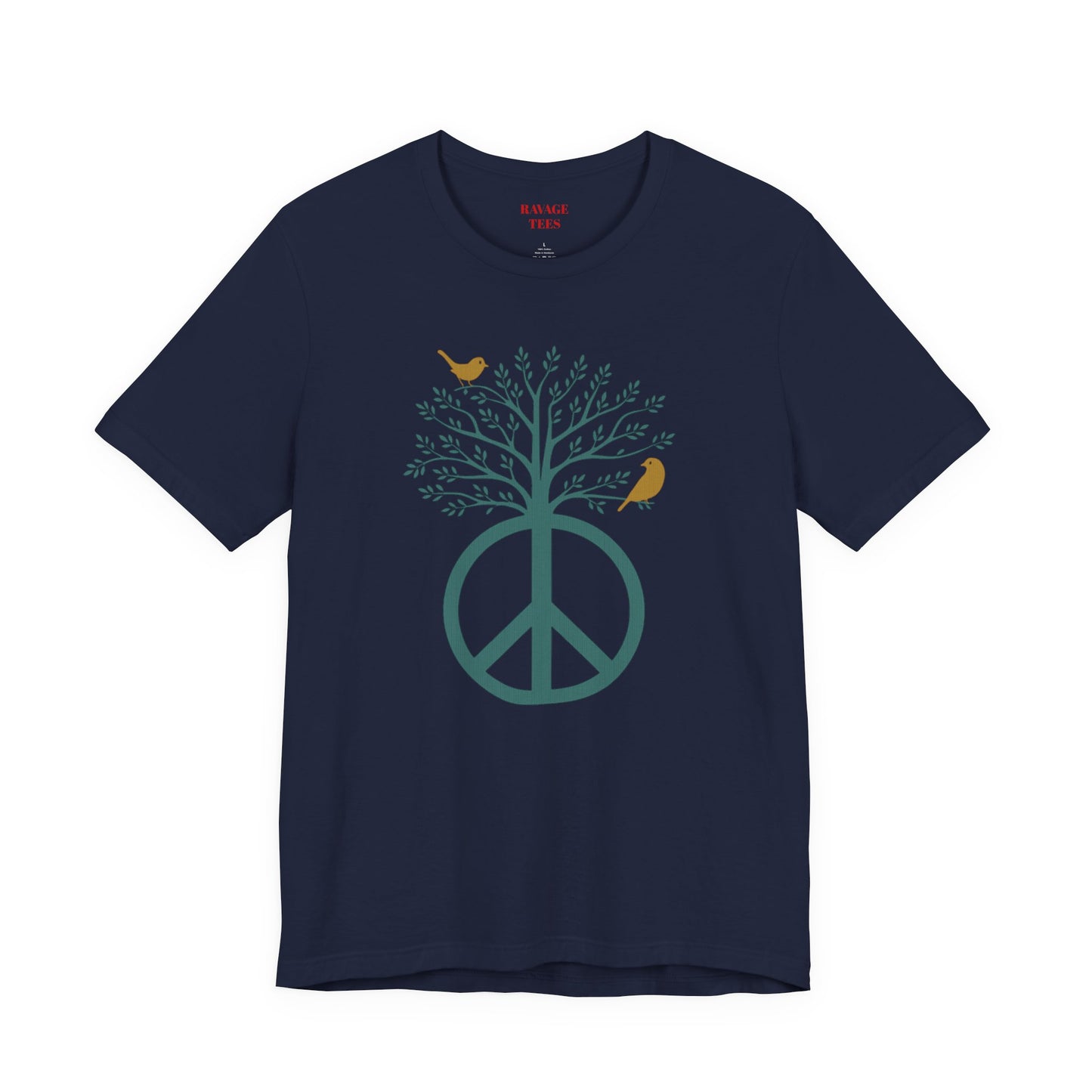 Peace Tree T-Shirt with Birds – Eco Nature Graphic Tee