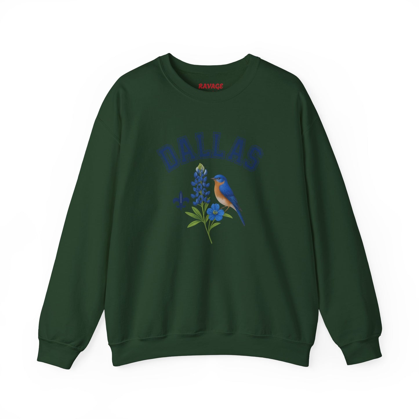 RAVAGE DALLAS - City Vibe Sweatshirt | Unisex Cardinal Crewneck, Cozy Fall Fashion, Casual Wear, Bird Lover Gift Idea