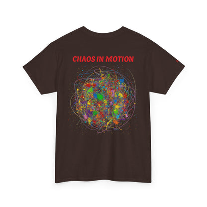 Dynamic Chaos Graphic Tee - Unisex Heavy Cotton T-Shirt, Casual Style