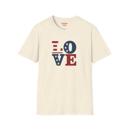 "Freedom & Love" Tee: Unisex 4th of July Graphic Shirt Gift