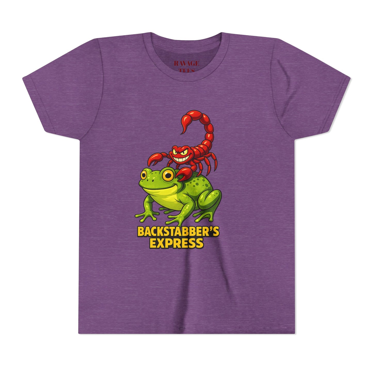 Youth Tee - "Backstabber's Express" Frog & Scorpion Graphic
