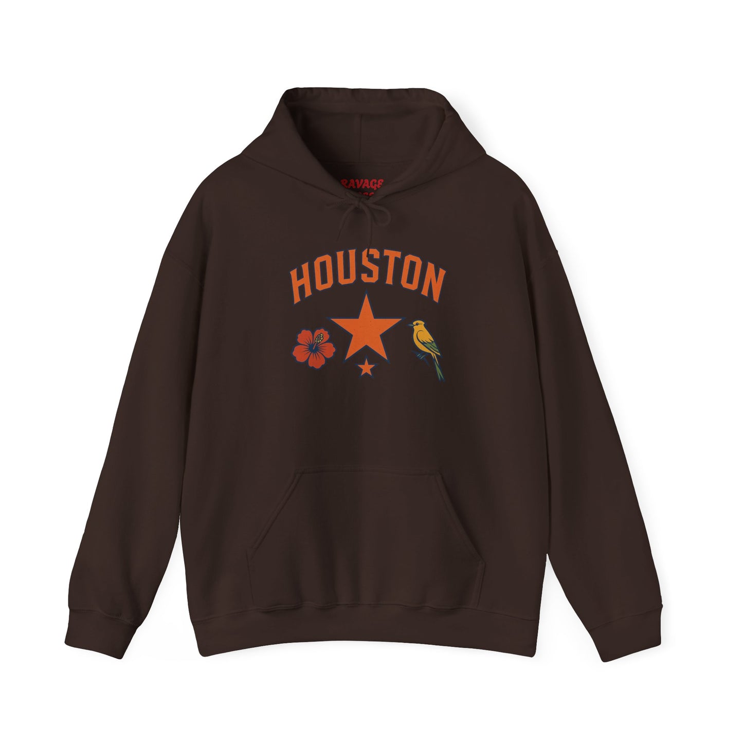 RAVAGE "HOUSTON" Vintage Hoodie | Retro Style Hooded Sweatshirt