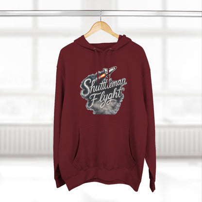 Shuttleman Flight Hoodie — Retro Rocket Pilot Graphic Hoodie