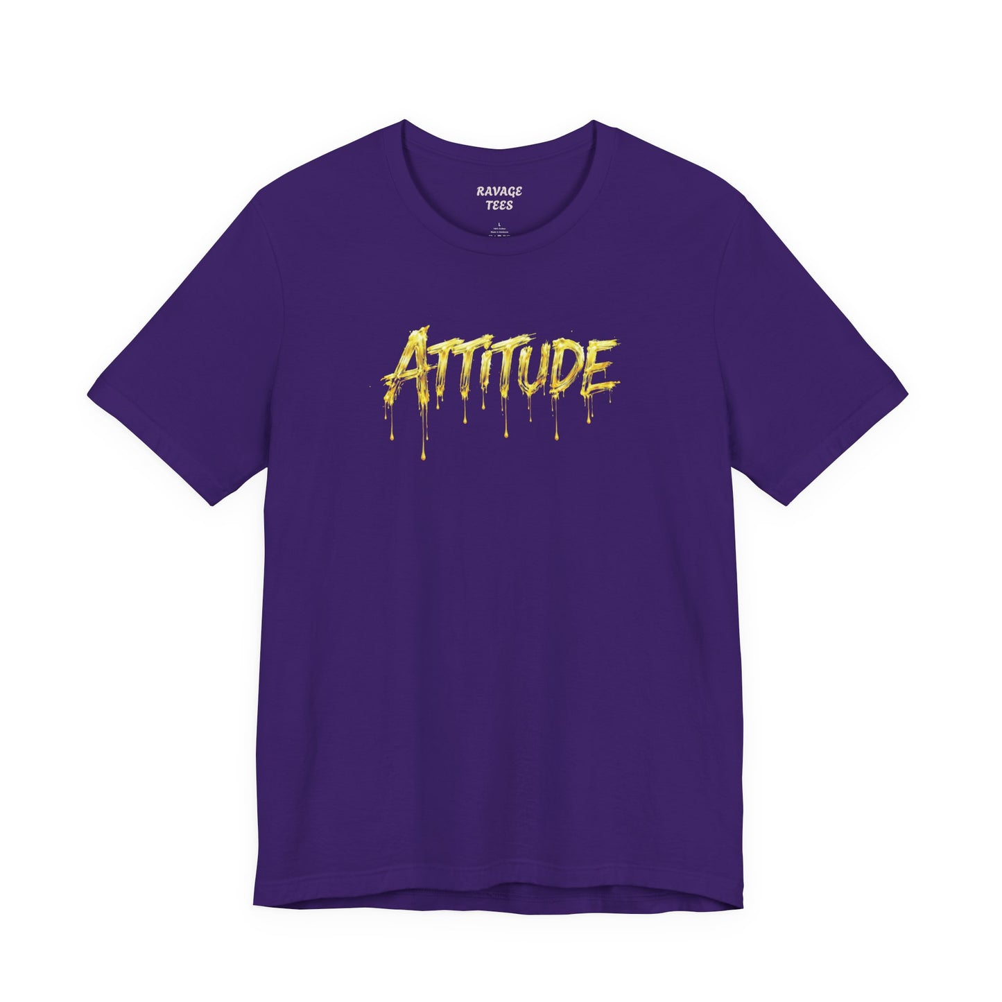 Attitude Drip Graphic Tee — Bold Yellow Streetwear T-Shirt
