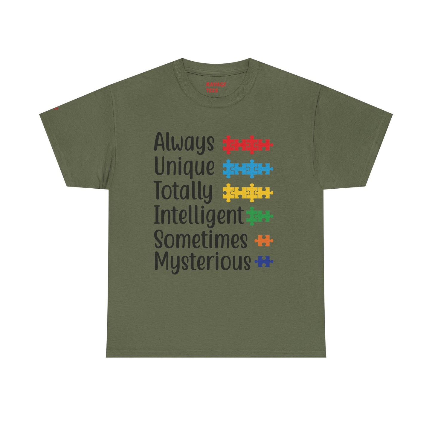 Unisex Autism Awareness Tee - Unique Puzzle Design, Perfect Gift for Friends, Family, and Supporters