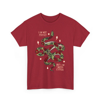 Trendy Unisex Tee, I Am Not Perfect Snake Design Shirt, Casual Wear, Gift for Nature Lovers, Eco-Friendly Fashion