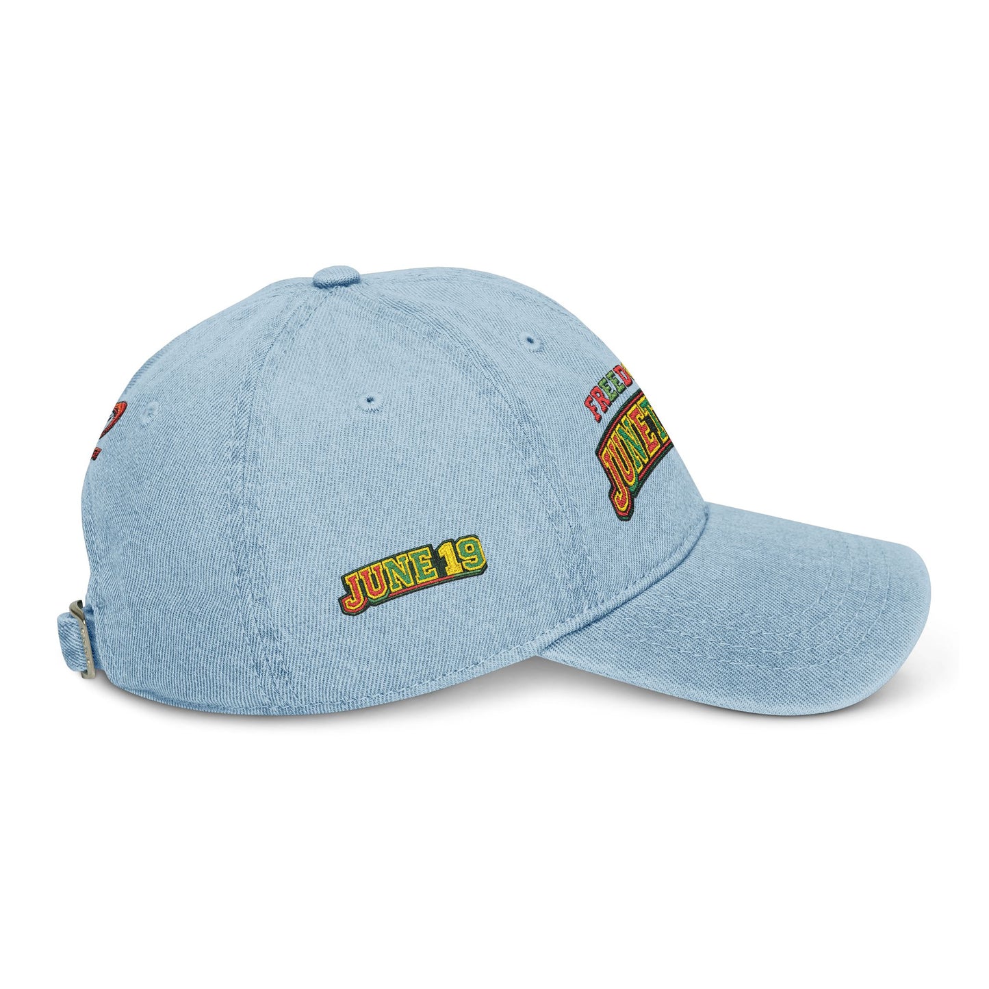 Juneteenth Freedom Day Embroidered Denim Hat