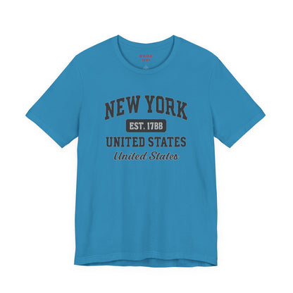 New York Vintage College T-Shirt – 'New York Est. 1788' Graphic Tee