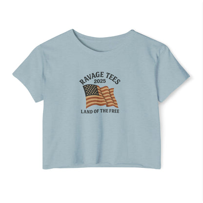 RAVAGE Crop Top: "Land of the Free"