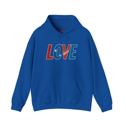 Unisex Hooded Sweatshirt with 'LOVE' Design - Cozy Gift for Friends, Valentine's Day, Casual Wear, Relaxation, Everyday Use