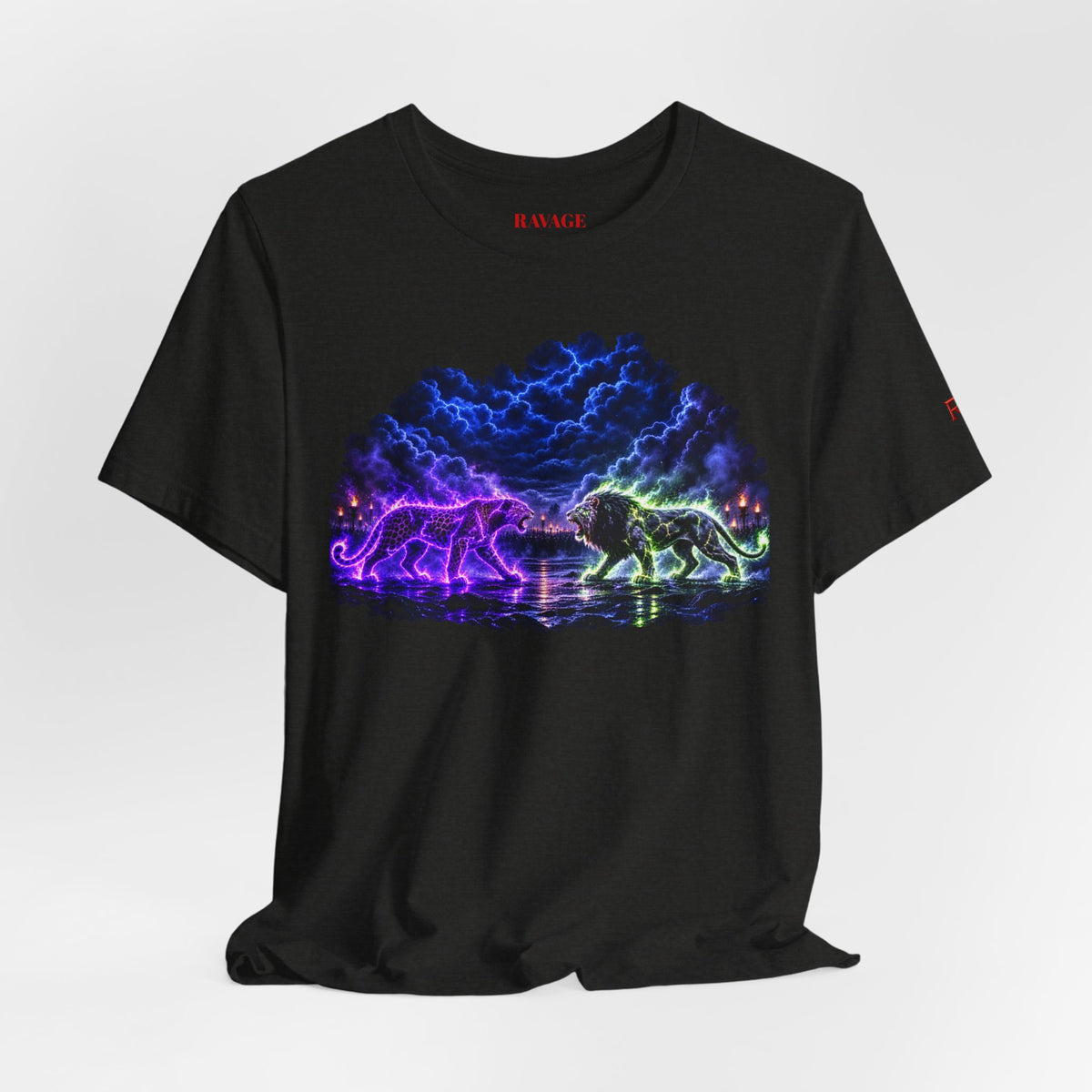 Neon Nebula Predator Clash Graphic Tee