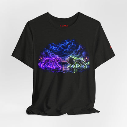 Neon Nebula Predator Clash Graphic Tee