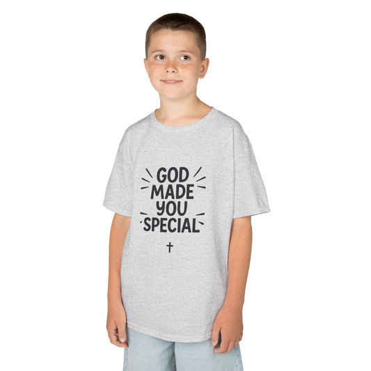 Kids Christian T-Shirt, God Made You Special Tee, Youth Religious Apparel, Faith-Based Gift, Inspirational Kids Wear