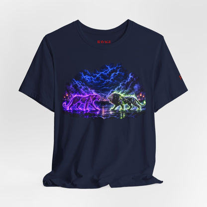 Neon Nebula Predator Clash Graphic Tee