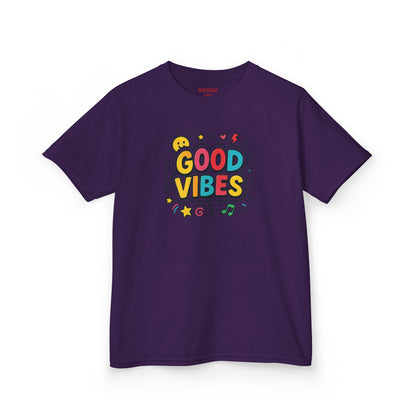 Kids Good Vibes T-Shirt – Fun Graphic Tee with Positive Message, Cool Summer Outfit, Birthday Gift for Children