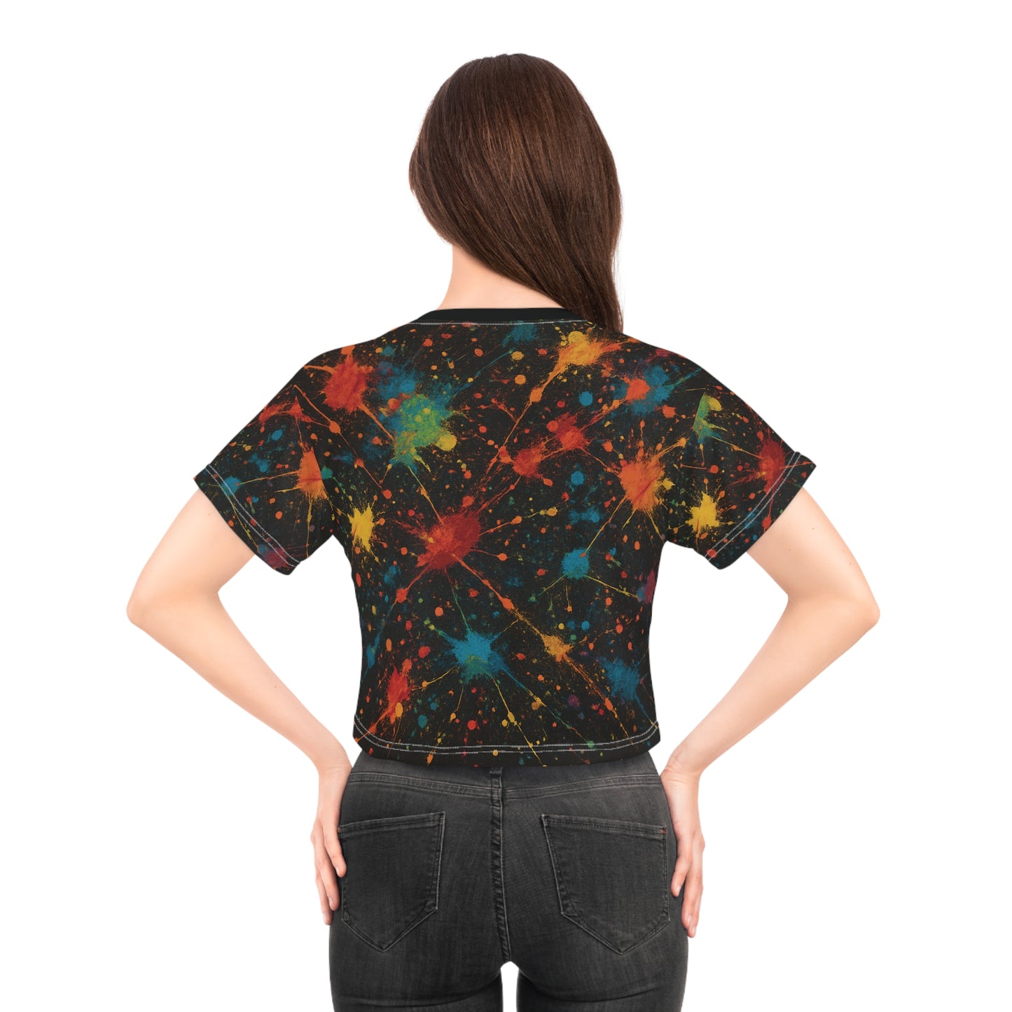 Art of Impact Colorful Splash Crop Tee