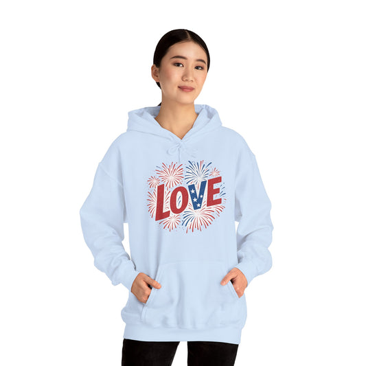Unisex Hooded Sweatshirt with 'LOVE' Design - Cozy Gift for Friends, Valentine's Day, Casual Wear, Relaxation, Everyday Use
